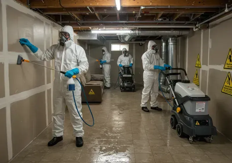 Basement Moisture Removal and Structural Drying process in Wellton, AZ